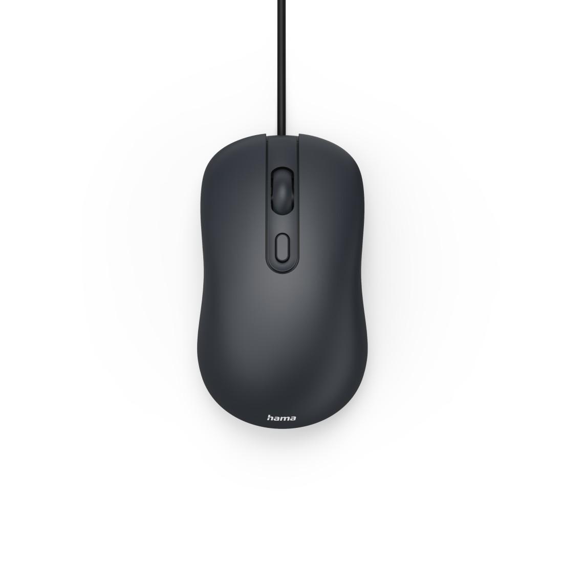 Оптична мишка HAMA CM-200, 4 бутонна, безшумна, с кабел, черна