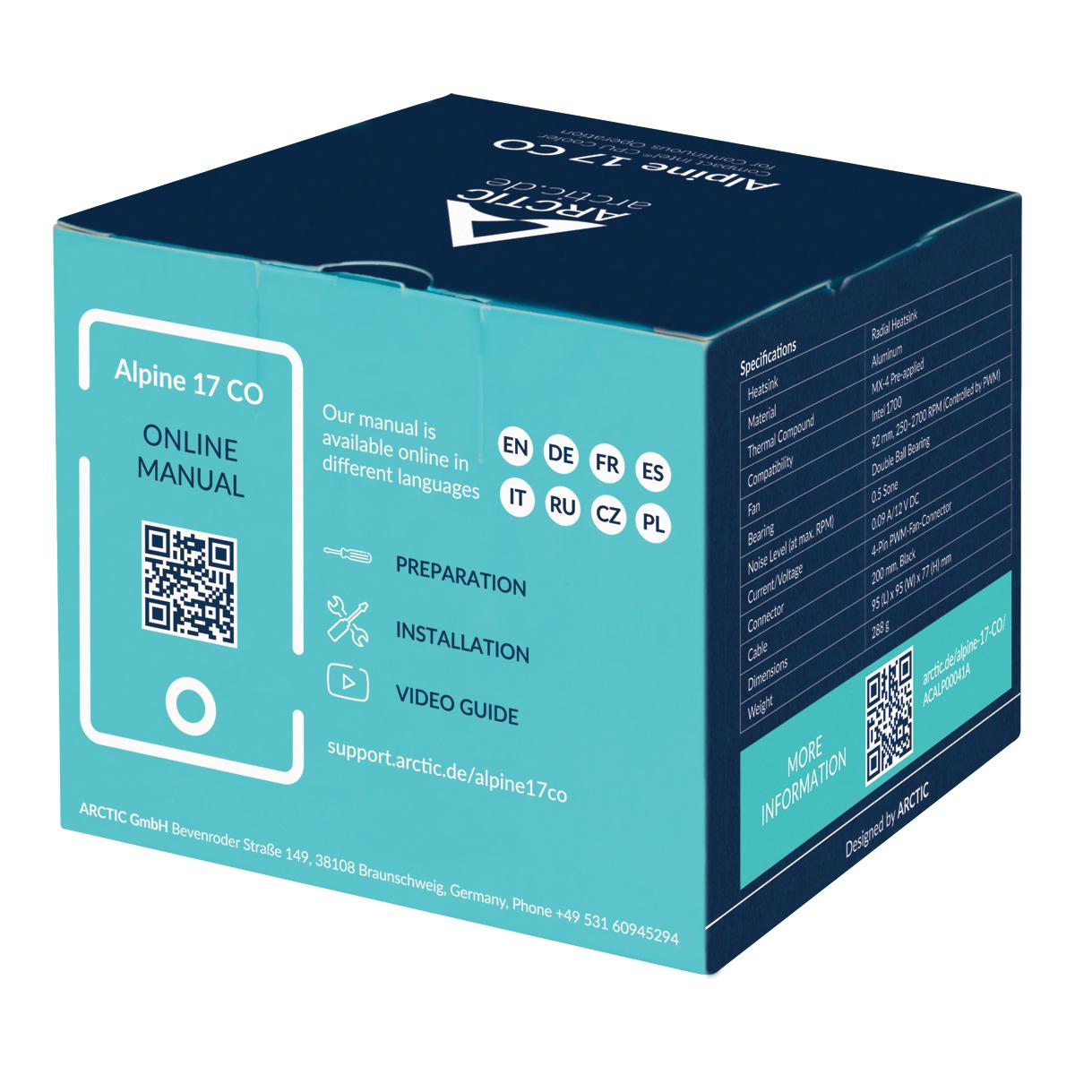 Охладител за процесор Arctic Alpine 17 CO, 1700 - Image 7