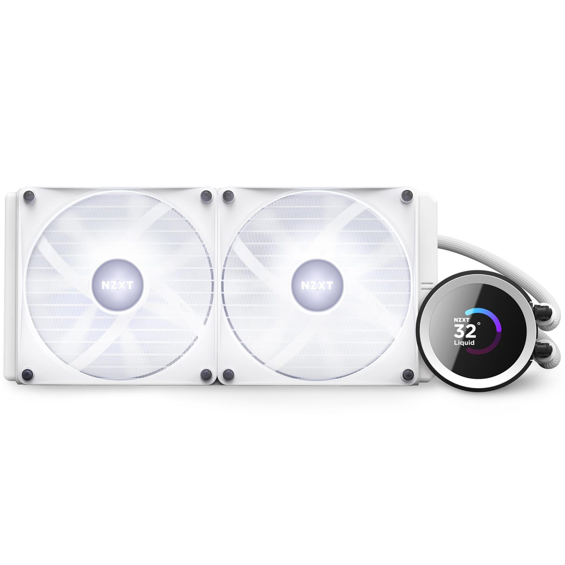 Охладител за процесор NZXT Kraken 280 RGB White, LCD Display - Image 8