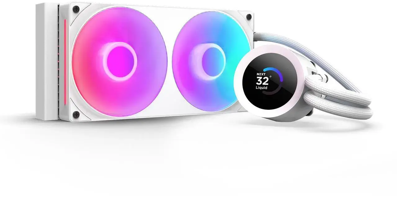 Охладител за процесор NZXT Kraken Plus 240 RGB LCD Display - White