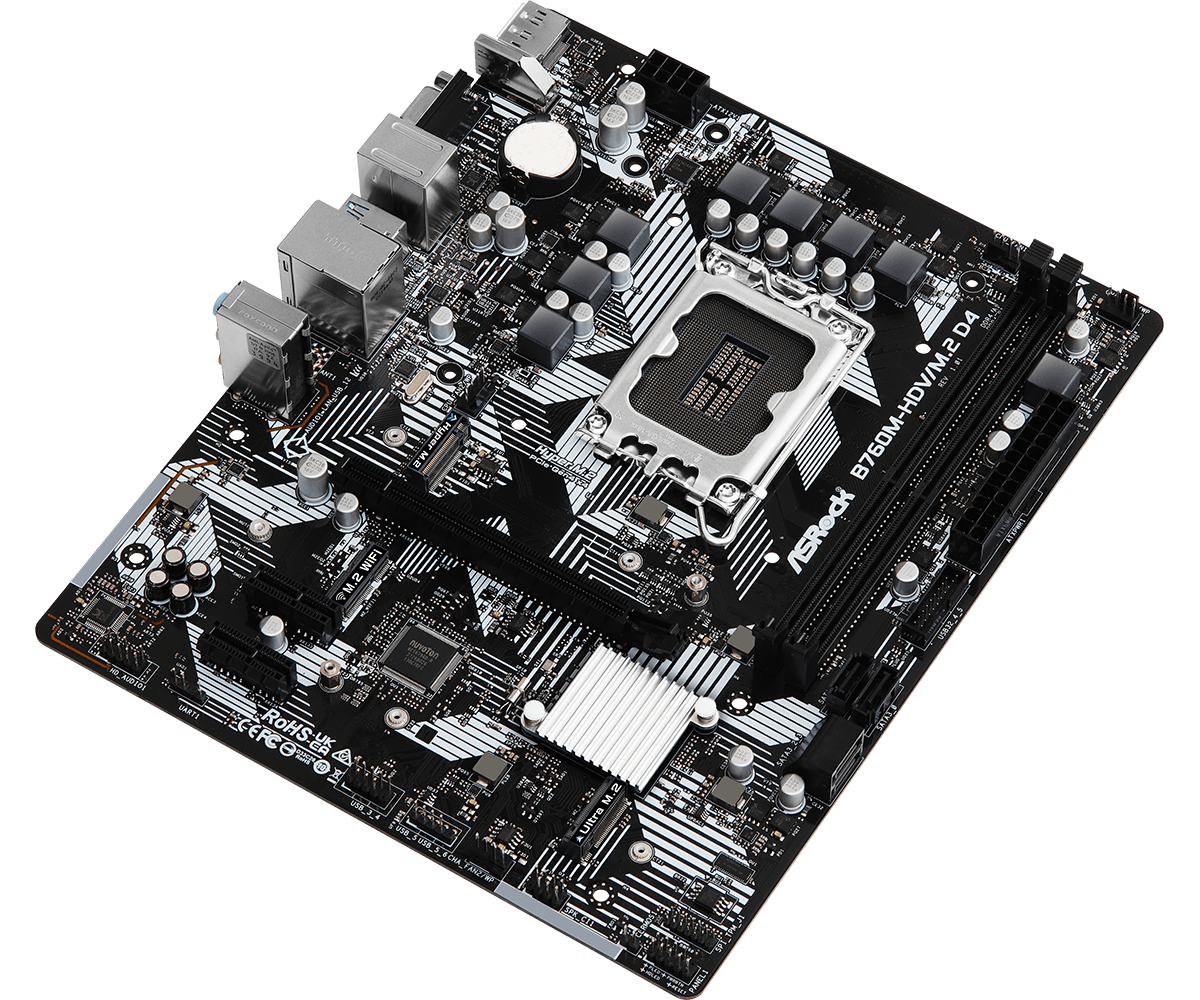 Дънна платка ASRock B760M-HDV M.2, LGA1700, ATX - Image 3
