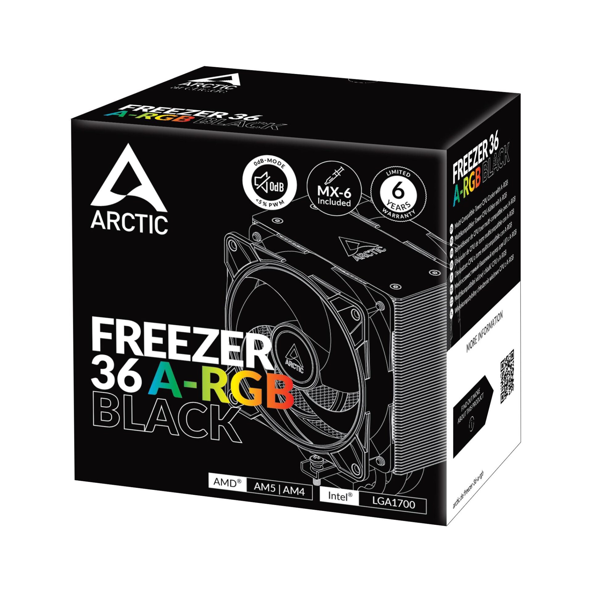 Охладител ARCTIC Freezer 36 A-RGB Black - ACFRE00124A - Image 7