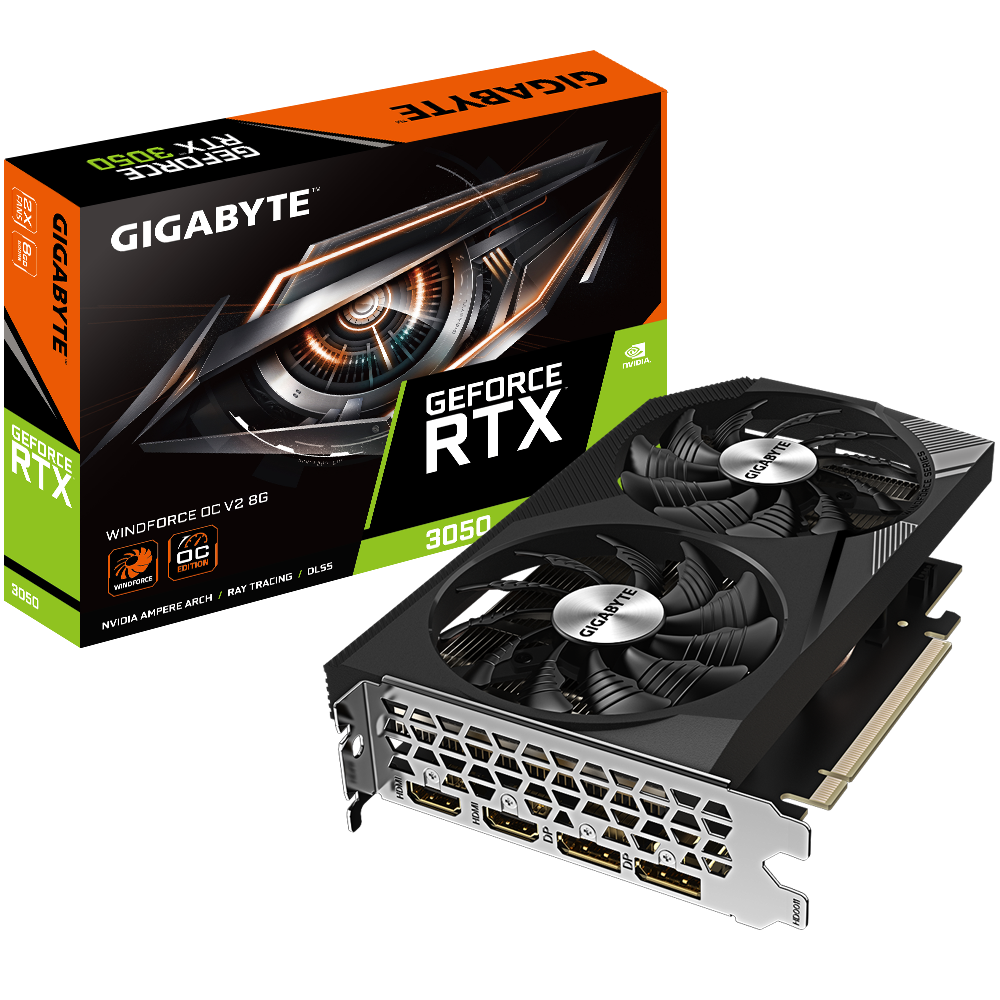 Видео карта GIGABYTE RTX 3050 WINDFORCE V2 OC 8GB GDDR6 - Image 7
