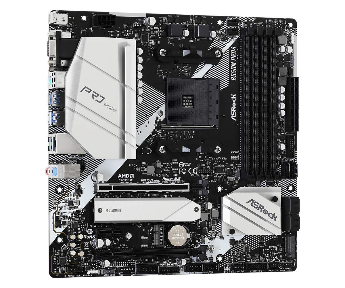 Дънна платка ASRock B550M Pro4, AM4 - Image 3