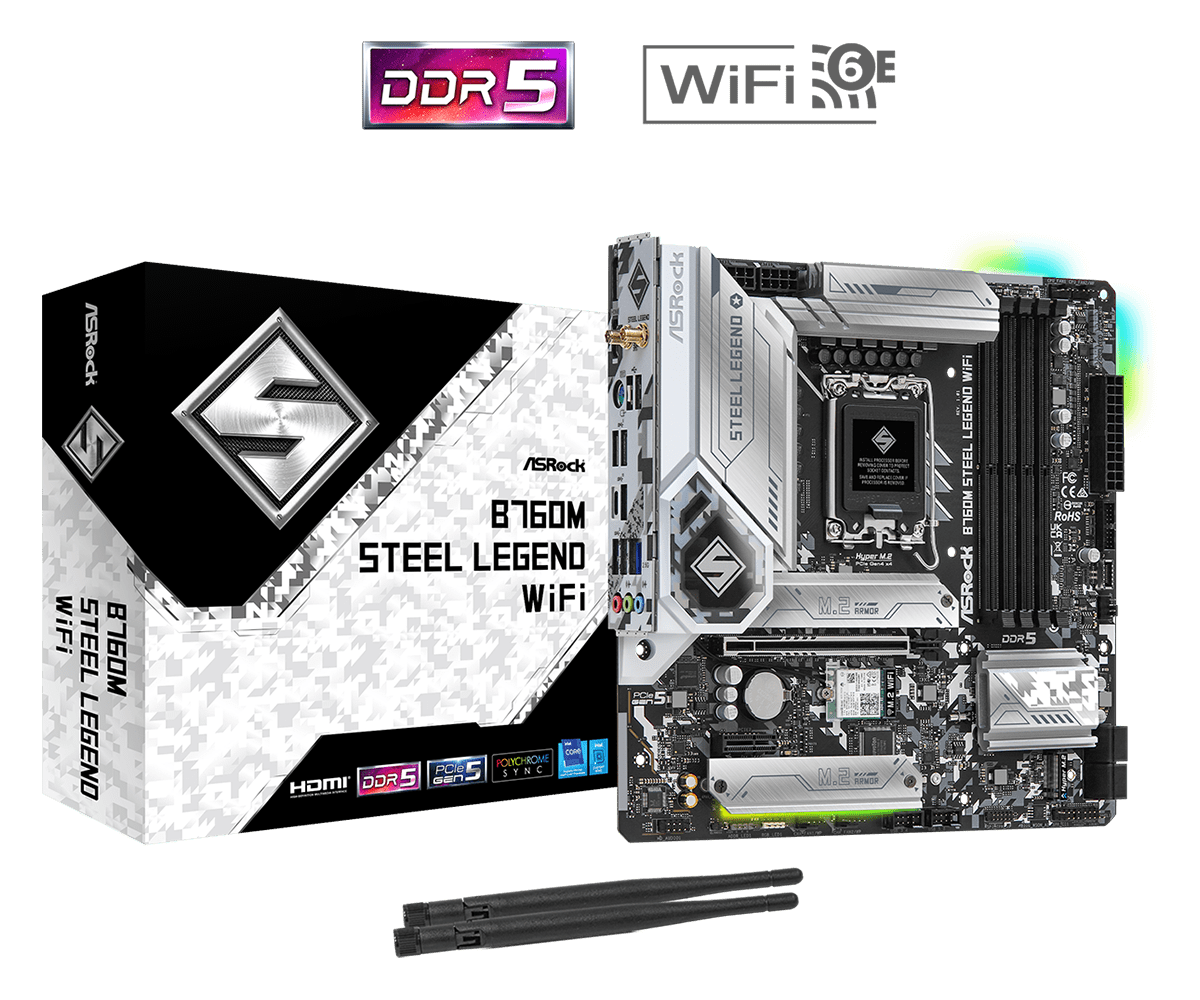 Дънна платка ASRock B760M Steel Legend WIFI DDR5 - Image 5