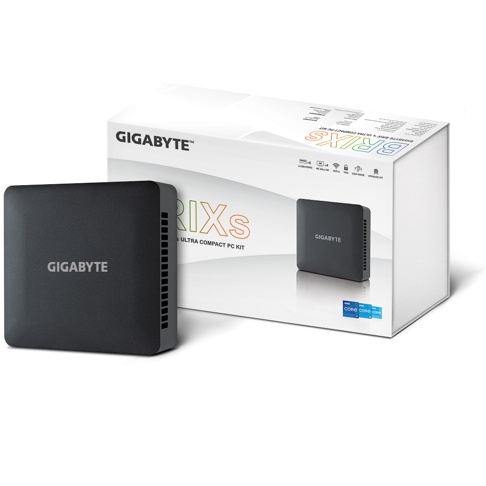 Настолен компютър Gigabyte Brix BRi7H, Intel Core i7-1355U, 2 x SO-DIMM DDR4 slot, M.2 2280 slot - Image 4