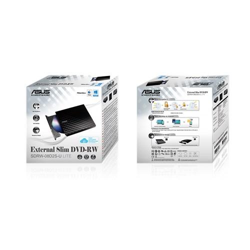 Външно USB DVD записващо устройство ASUS SDRW-08D2S-U LITE, USB 2.0, черно - Image 6
