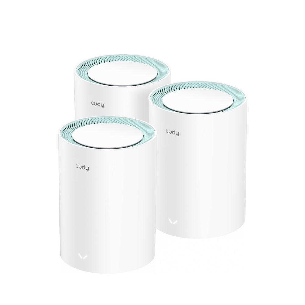 Безжичен рутер Cudy M1300, 3-pack, AC1200 Dual Band, 2.4/5 GHz, 300 - 867 Mbps