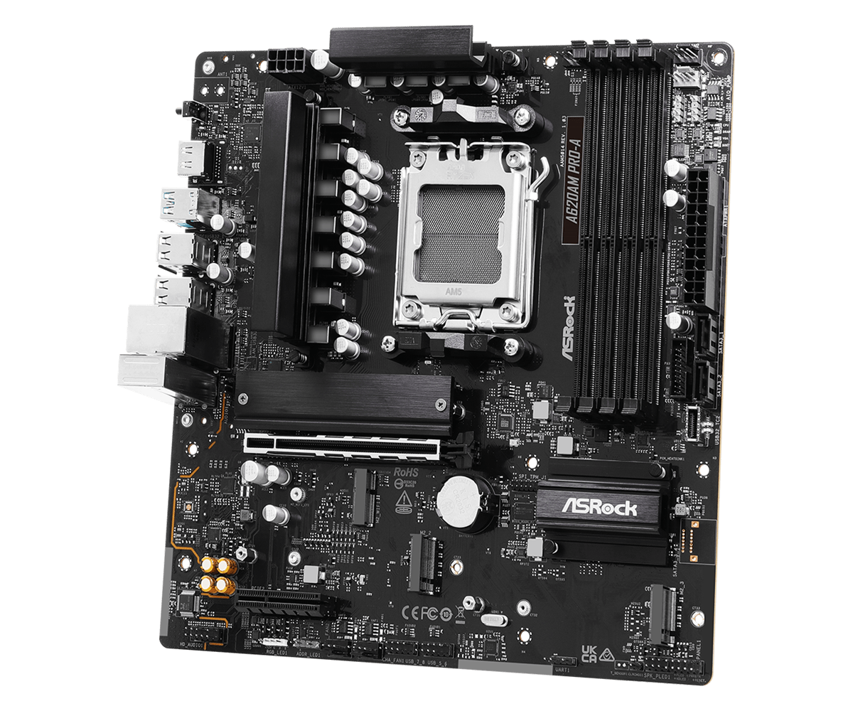 Дънна платка ASRock A620AM PRO-A, AM5 - Image 3