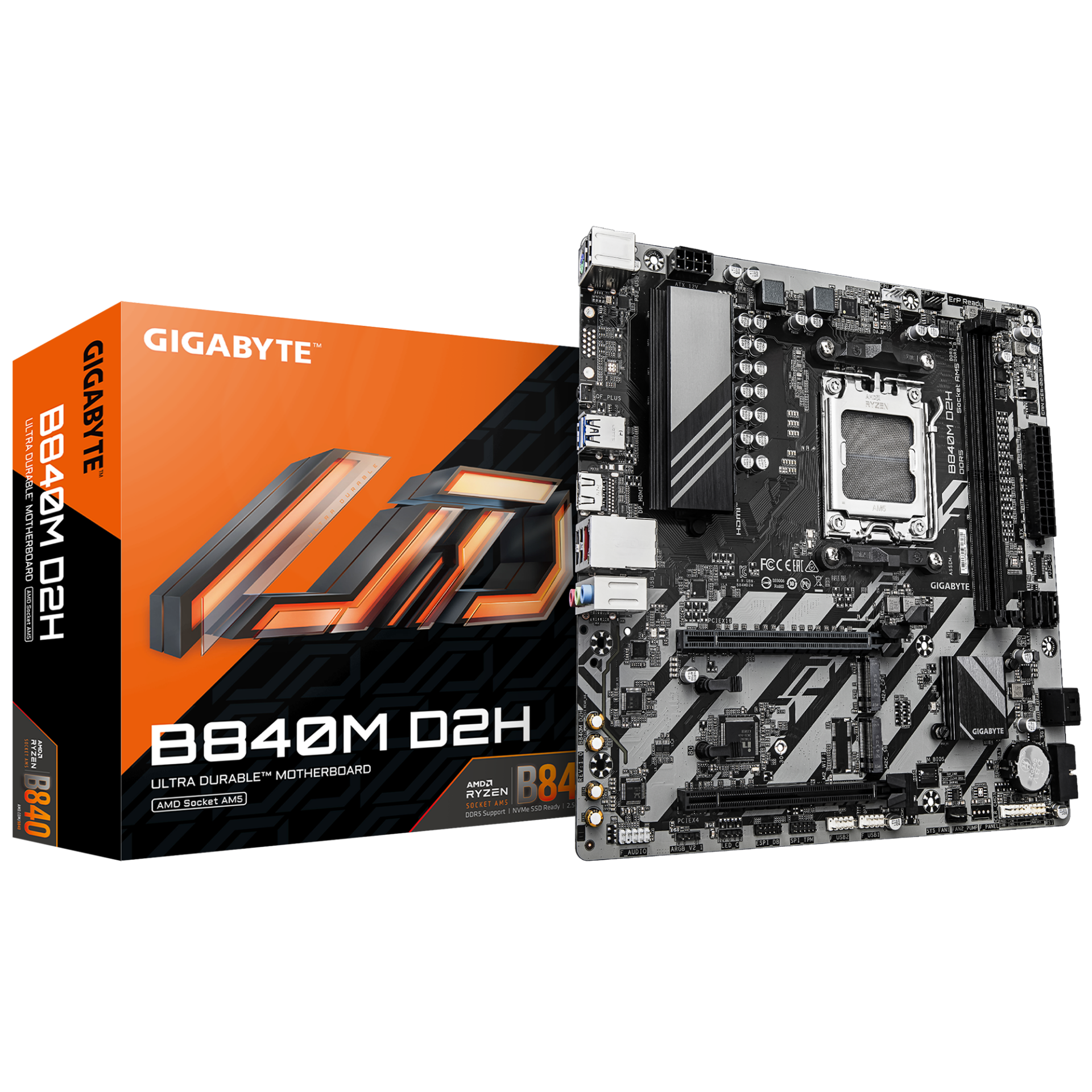 Дънна платка GIGABYTE B840M D2H socket AM5 - Image 4