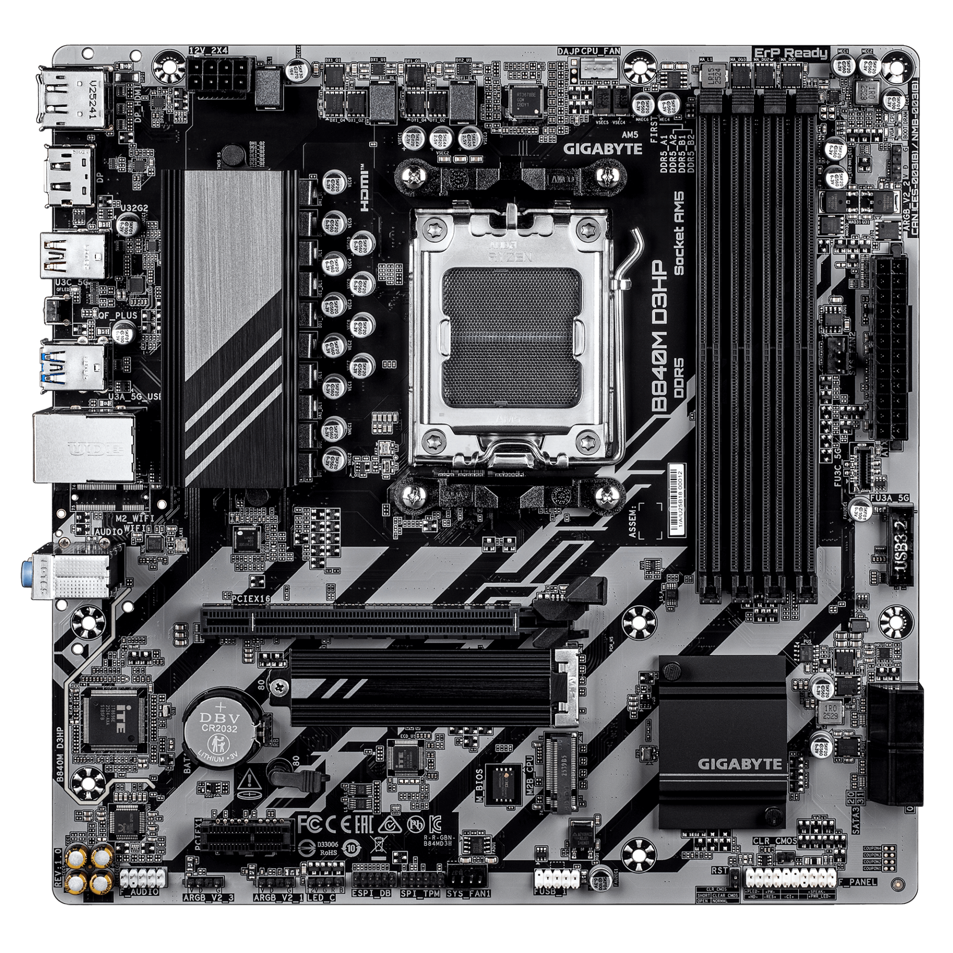 Дънна платка GIGABYTE B840M D3HP socket AM5