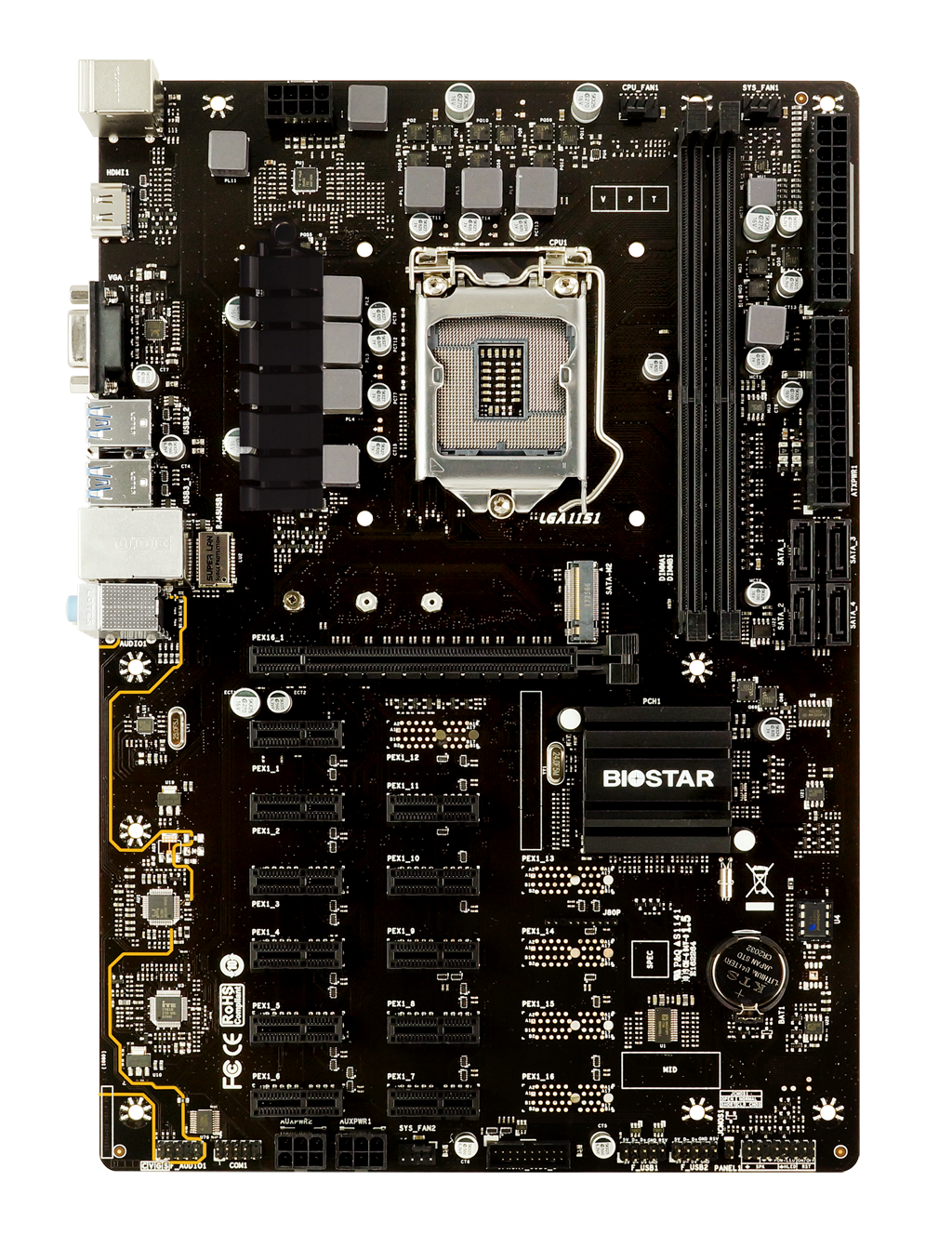 Дънна платка BIOSTAR TB360-BTC PRO 2.0 Intel Socket 1151