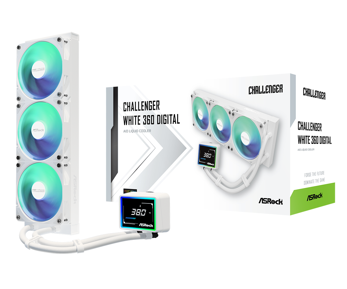 Охладител за процесор ASRock Challenger White 360 Digital - Image 8