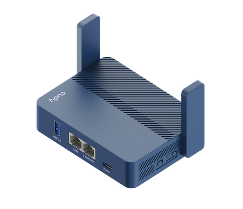 Безжичен рутер Cudy TR3000 VPN Travel router AX3000,2.5Ghz WAN,USB-C, 2 x антени,син - Image 3