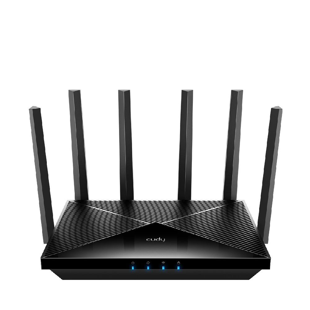 Безжичен рутер Cudy BE6500 2.5Ghz Gigabit Dual Band Wi-Fi 7, 1x1Gbps WAN порт,4x10/100/1000, 6x5dBi антени, черен