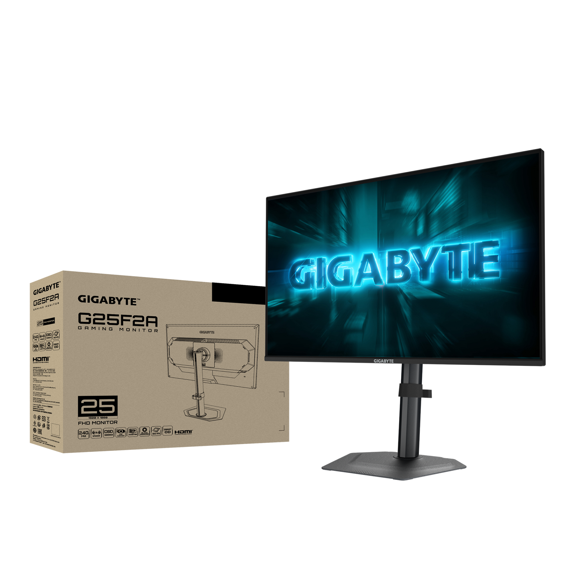 Геймърски монитор GIGABYTE G25F2A - 24.5" SS IPS, Full HD(1920x1080), 240Hz, 1ms, FreeSync Premium - Image 8