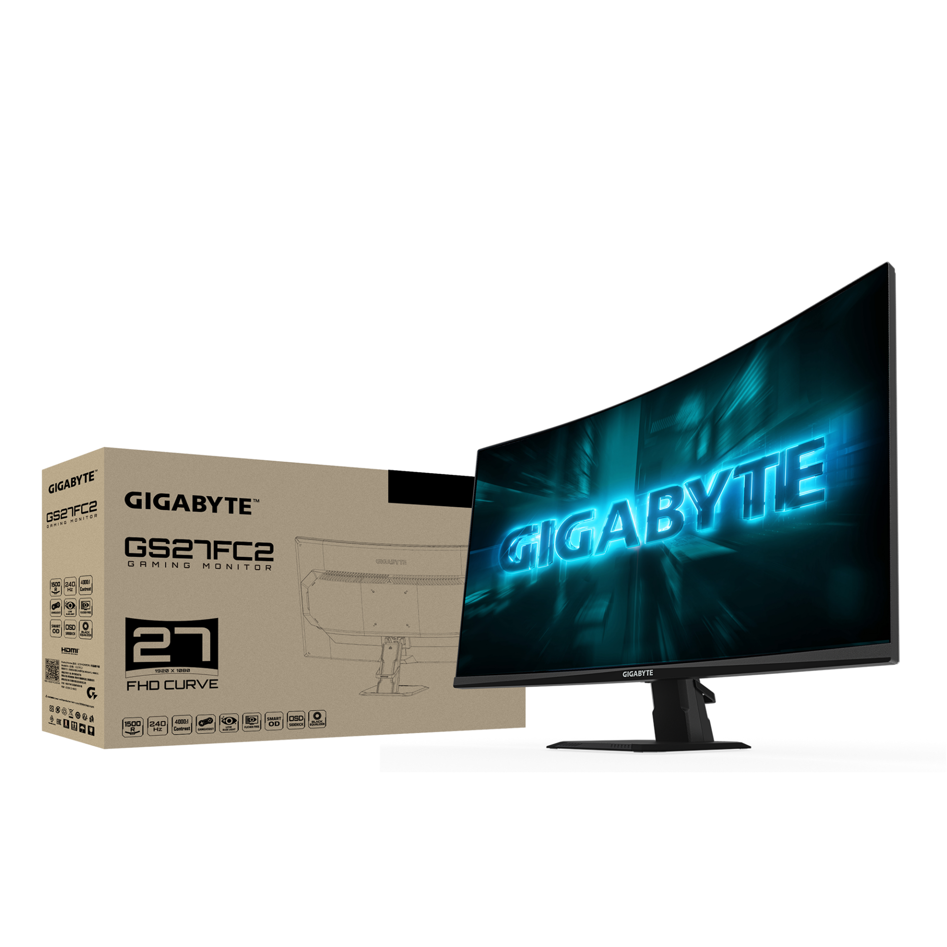 Геймърски Монитор Gigabyte GS27FC2 - 27" VA 1500R FHD(1920x1080), 240Hz, 1ms - Image 7