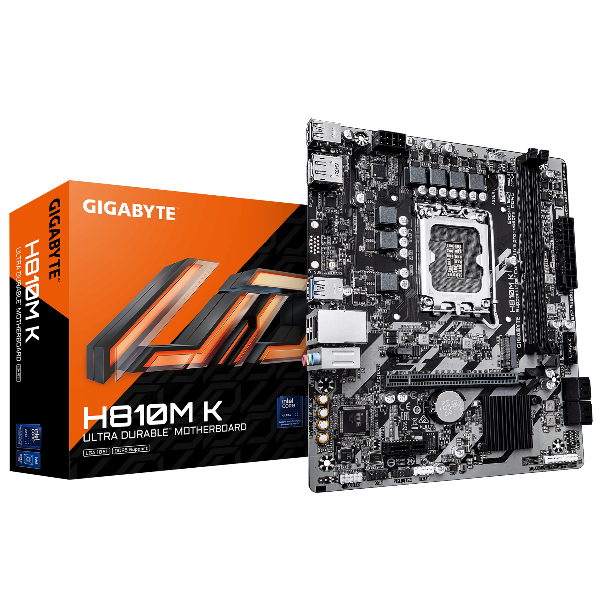 Дънна платка GIGABYTE H810M K, LGA 1851, DDR5 - Image 4
