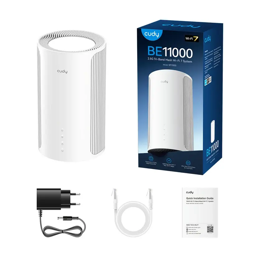 Безжична MESH система Cudy M11000 BE11000 Tri-Band 2.4/5/6Ghz 688 - 5765 Mbps - Image 3