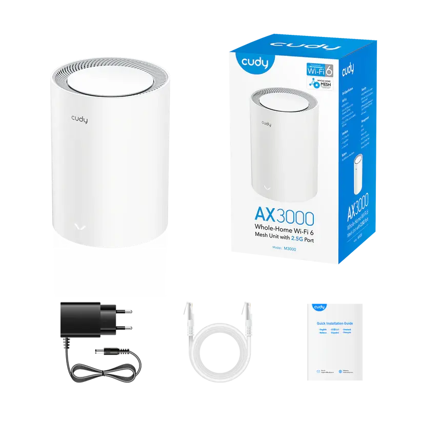 Безжична MESH система Cudy M3000, 1 брой, AX3000 Dual Band, 2.4/5 GHz, 574 - 2402 Mbps - Image 5