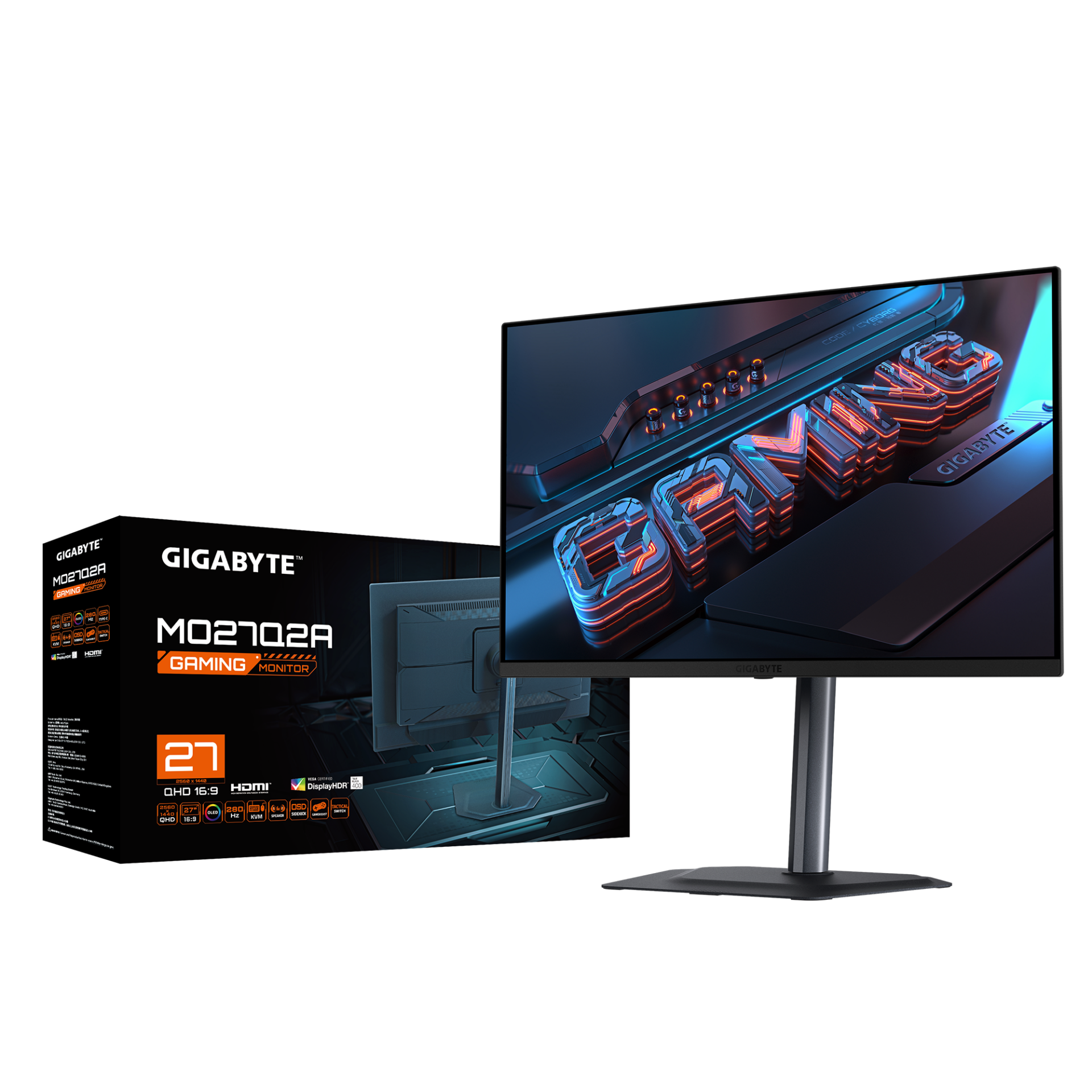 Геймърски монитор GIGABYTE MO27Q2A - 27" QD-OLED, QHD (2560 x 1440), 280Hz, 0.03ms - Image 8