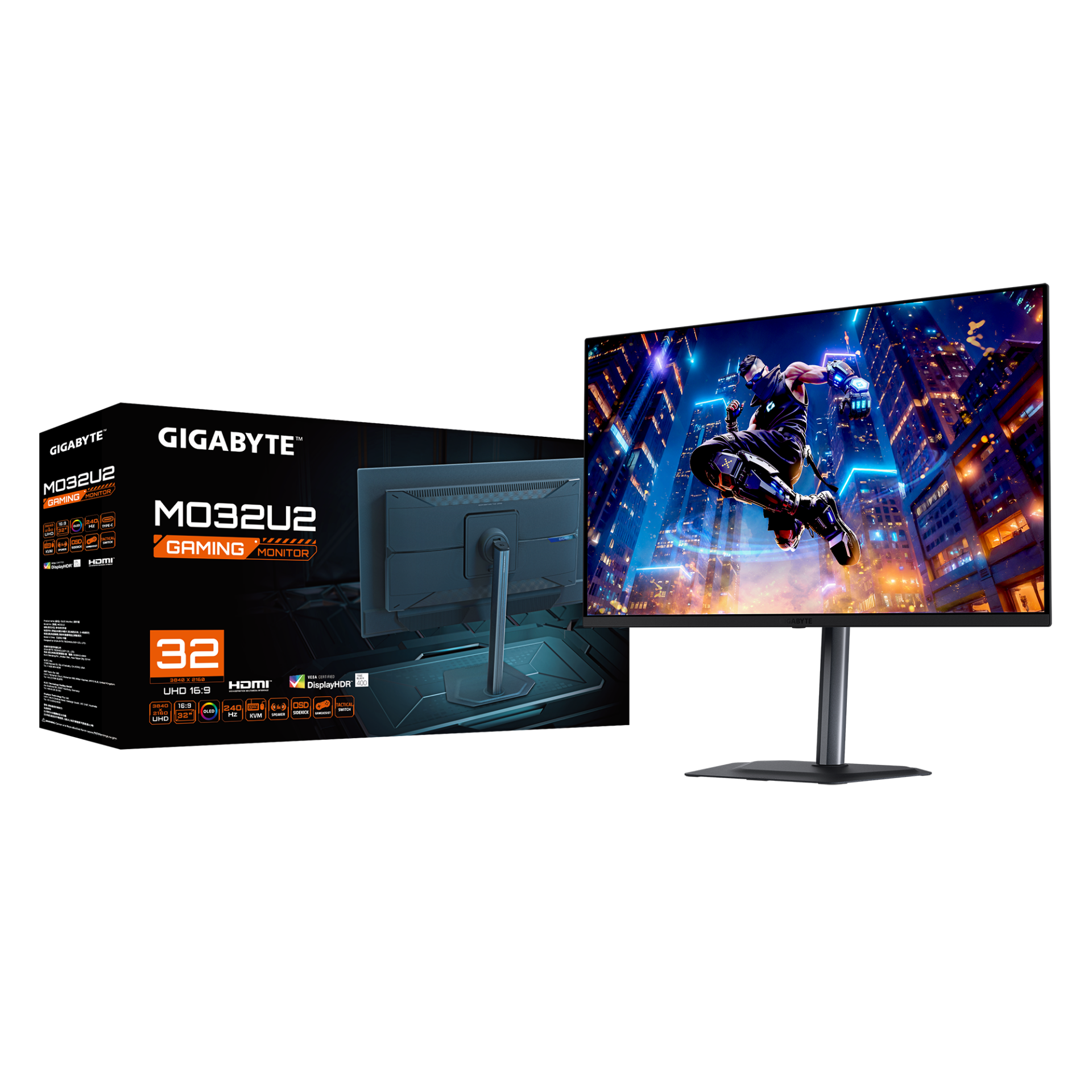 Гейминг монитор GIGABYTE MO32U2 - 31.5" QD-OLED 4K UHD, 240Hz, 0.03ms - Image 7