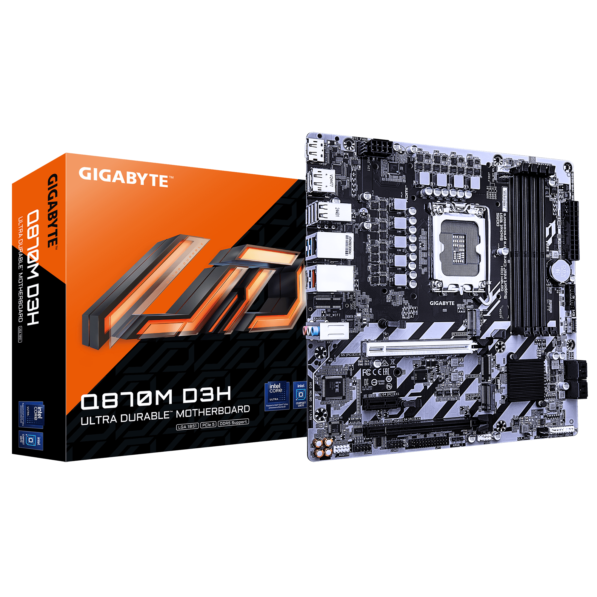 Дънна платка GIGABYTE Q870M D3H, LGA 1851 - Image 4