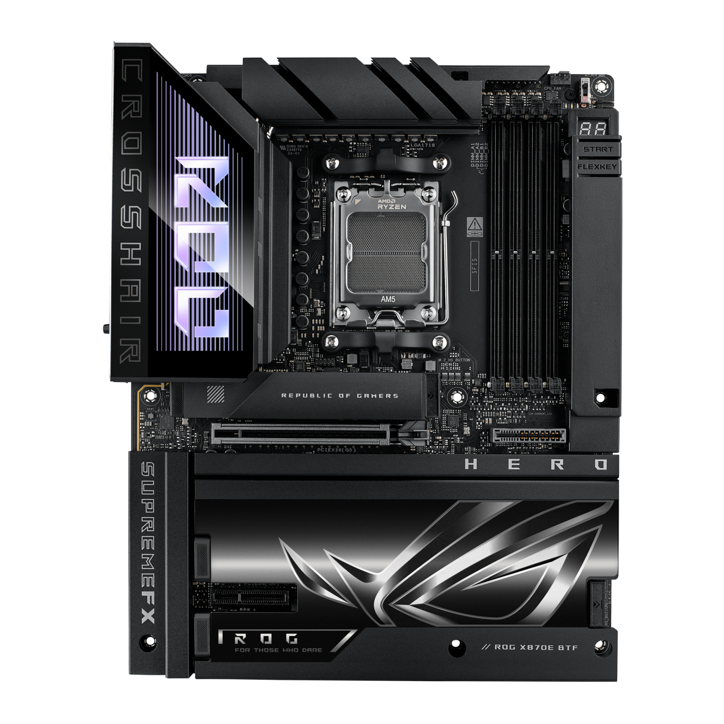Дънна платка ASUS ROG CROSSHAIR X870E-E HERO BTF WIFI AM5 DDR5