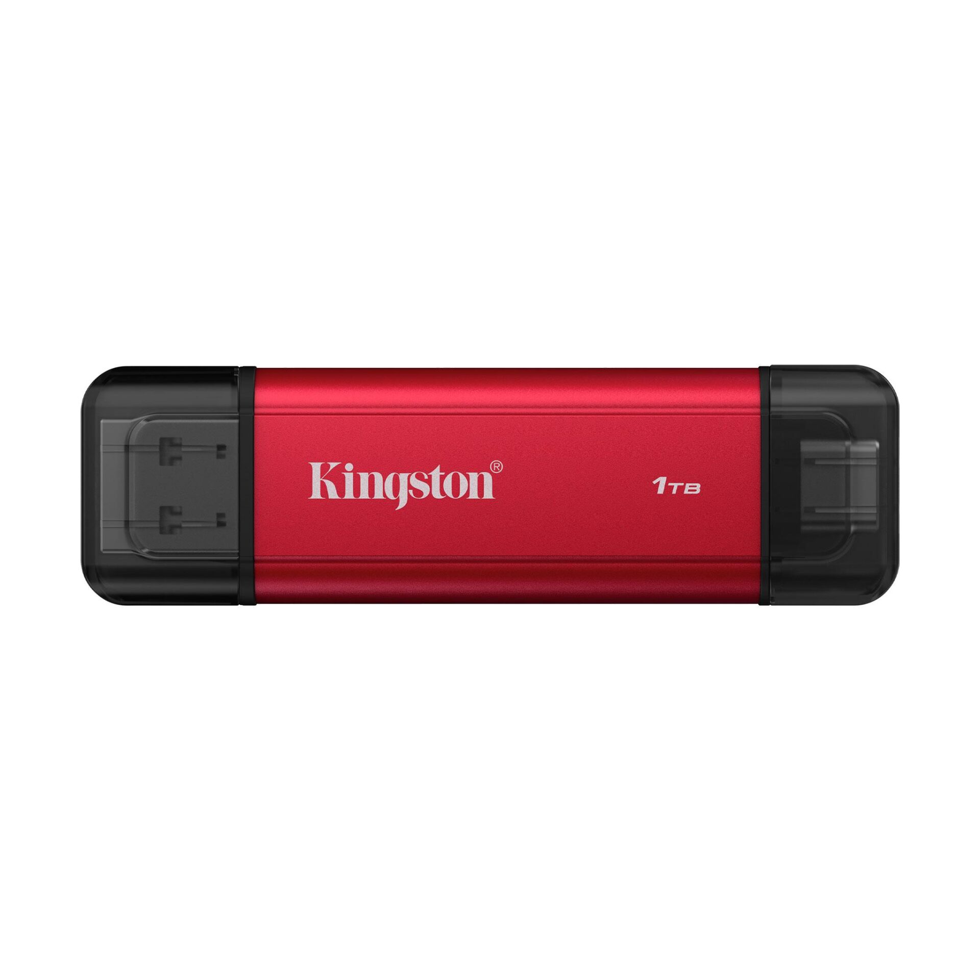 Флаш памет Kingston Dual USB-A/C Portable SSD 1TB - Black/Red