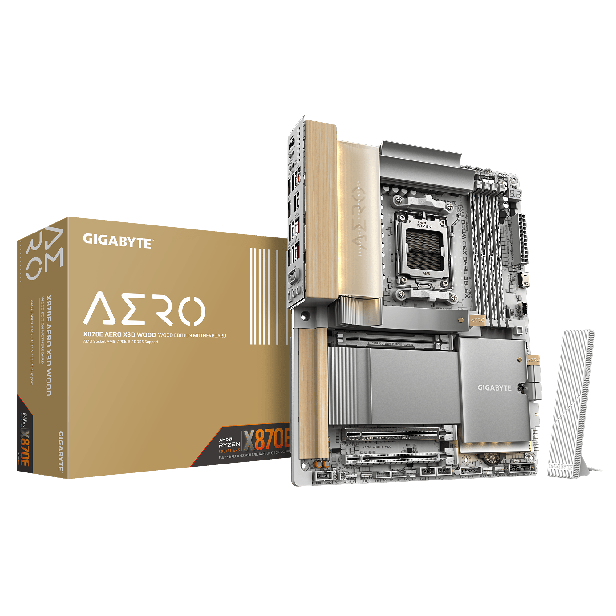 Дънна платка GIGABYTE X870E AERO X3D WOOD WIFI7, Socket AM5 - Image 6