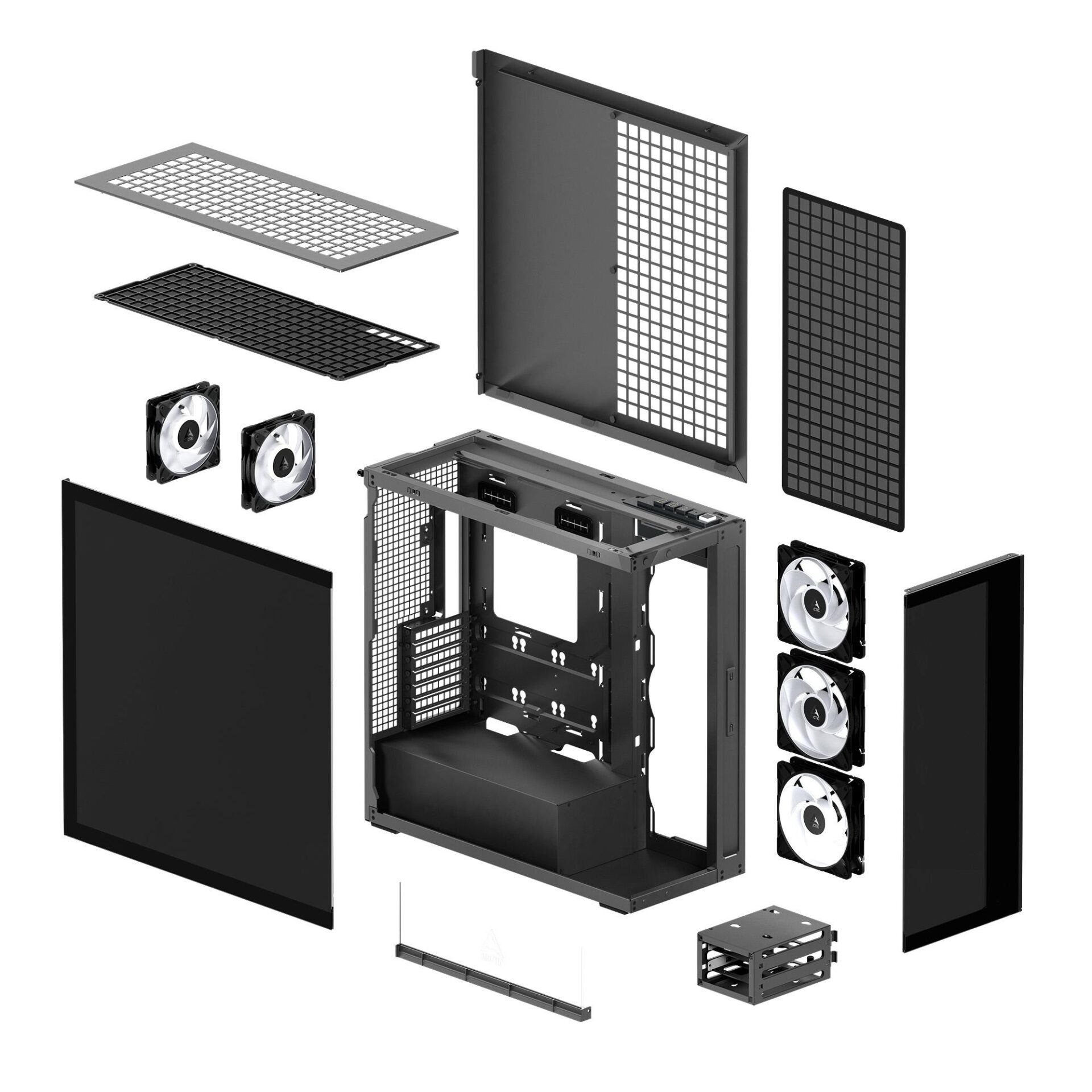 Кутия за компютър Arctic Xtender Mirror - Black Mid-Tower - Image 8