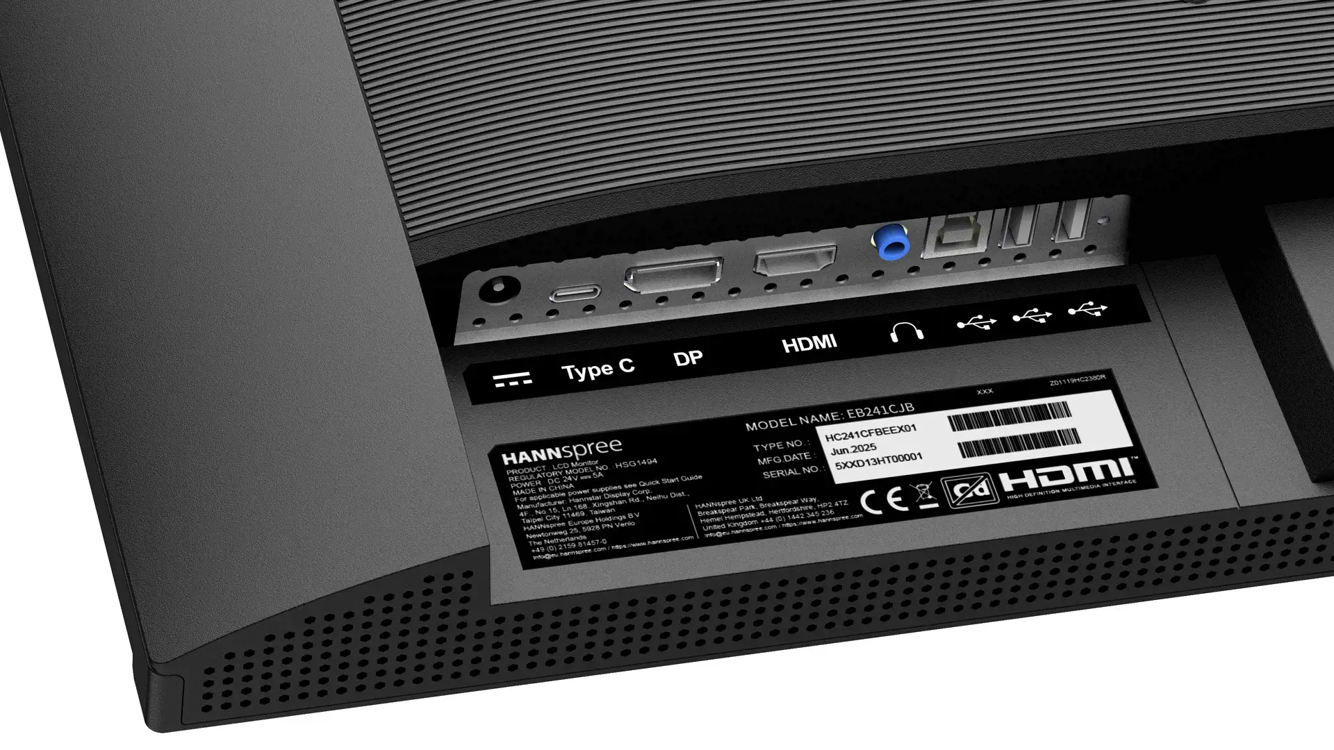 Монитор Hybrid Hannspree EB241CJB - 24"inch ecoVision TN, FHD(1920x1080), 75Hz, USB-C - Image 9
