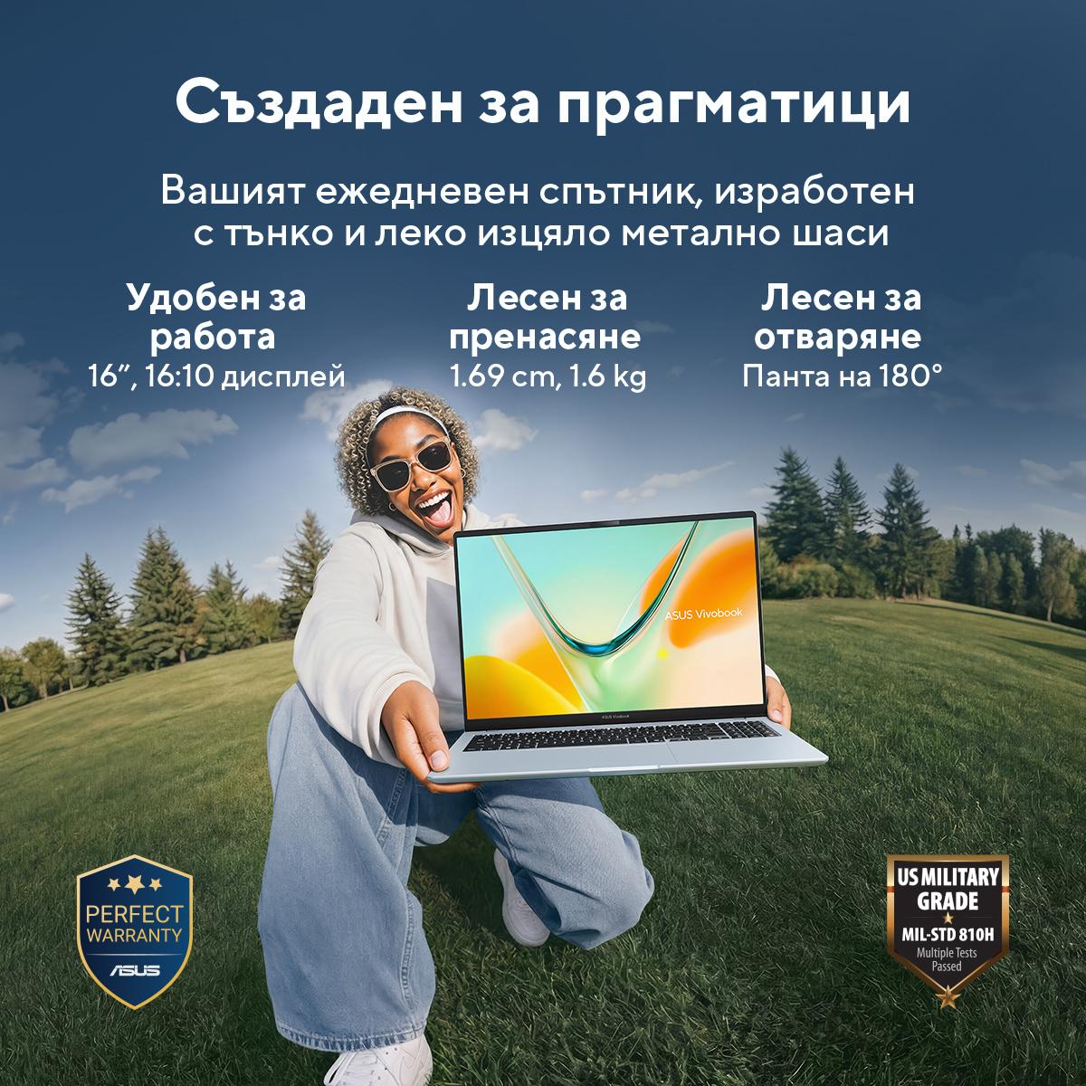 Лаптоп ASUS Vivobook S16 S5608QA-MB234W - 16.0" IPS Full HD+, Qualcomm Snapdragon X X1-26-101, 16GB LPDDR5X, 256GB SSD - Win11 Home - Image 12