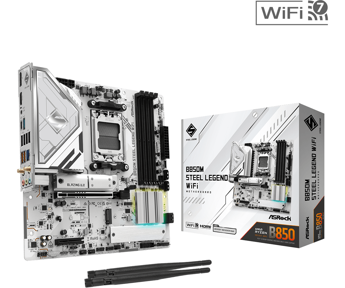 Дънна платка ASRock B850M STEEL LEGEND WIFI socket AM5 - Image 5