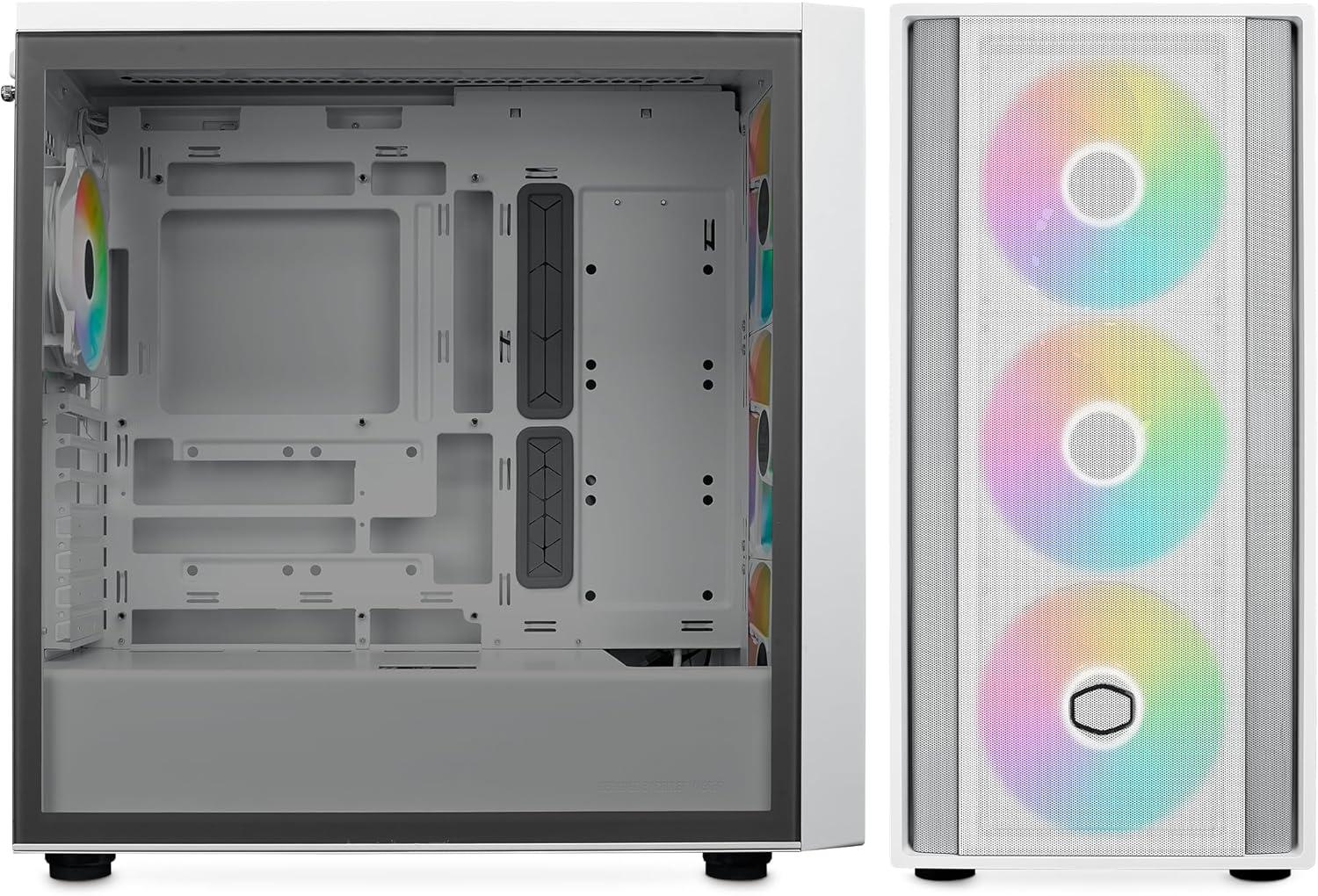 Кутия CoolerMaster MasterBox 600 - White ARGB - Image 3