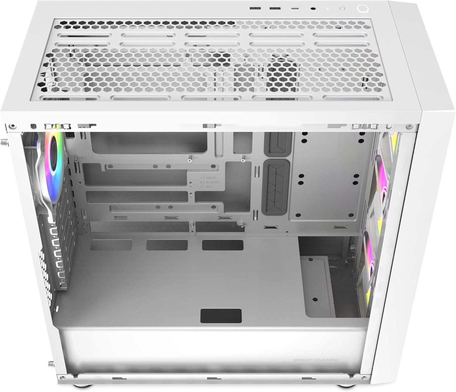 Кутия CoolerMaster MasterBox 600 - White ARGB - Image 5